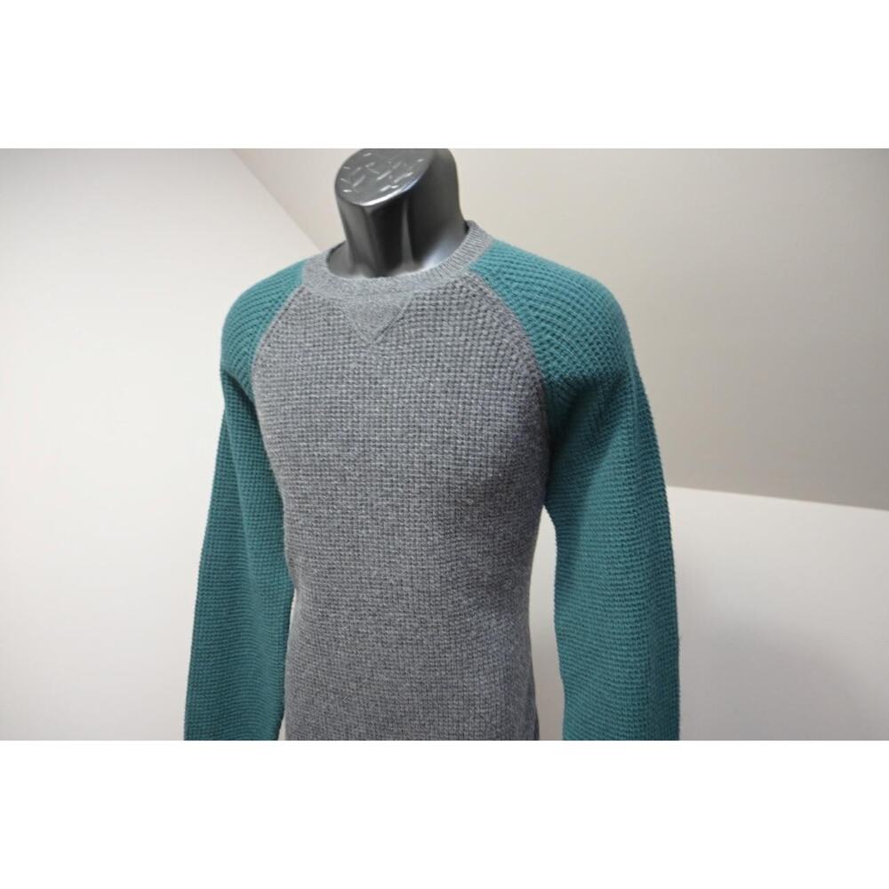 J Crew Knitted Crew Neck Sweater Viscose Nylon Wool Long Sleeve Mens Size Medium
